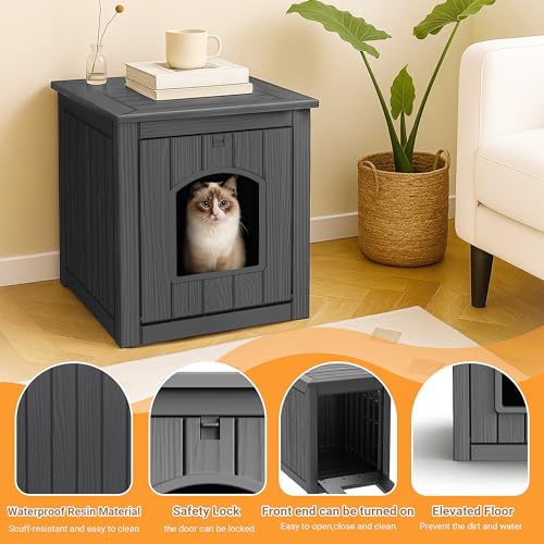 Weatherproof Resin Cat House N73280