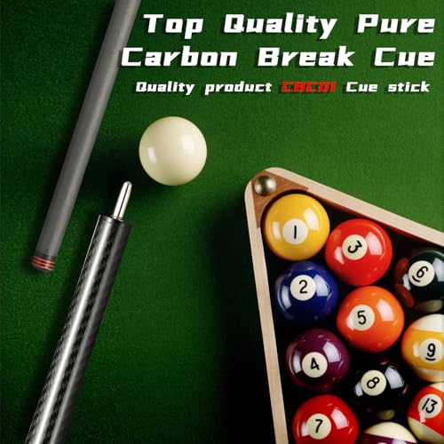 Carbon Fiber Break Pool Cue Stick 20OZ Weight 13mm Tip 58" D1996