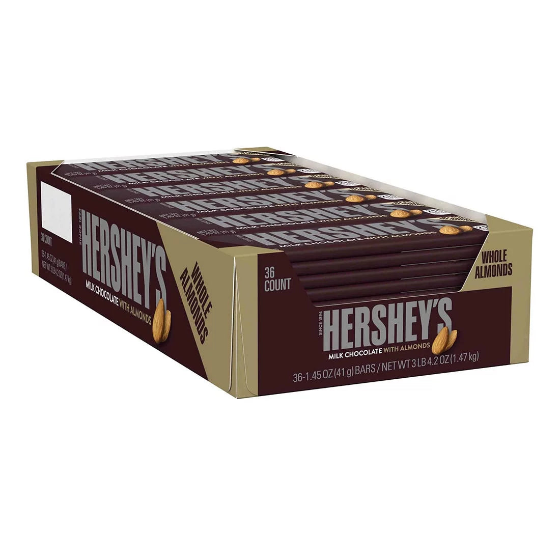 Milk Chocolate with Almonds Bars, 36 ct. V8213