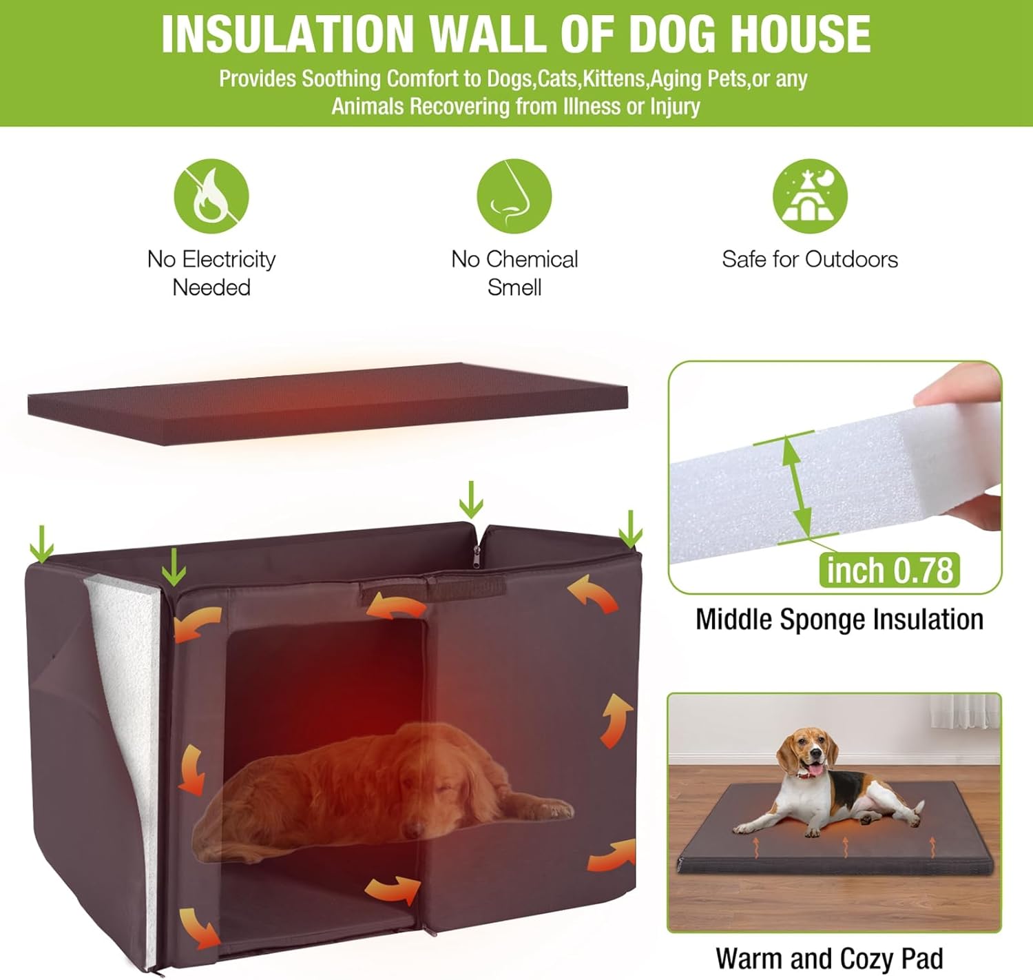 Outdoor Dog Kennel with Liner C884547