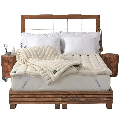 Organic Merino Wool Pillow Top Mattress Topper - 2", Queen O213967