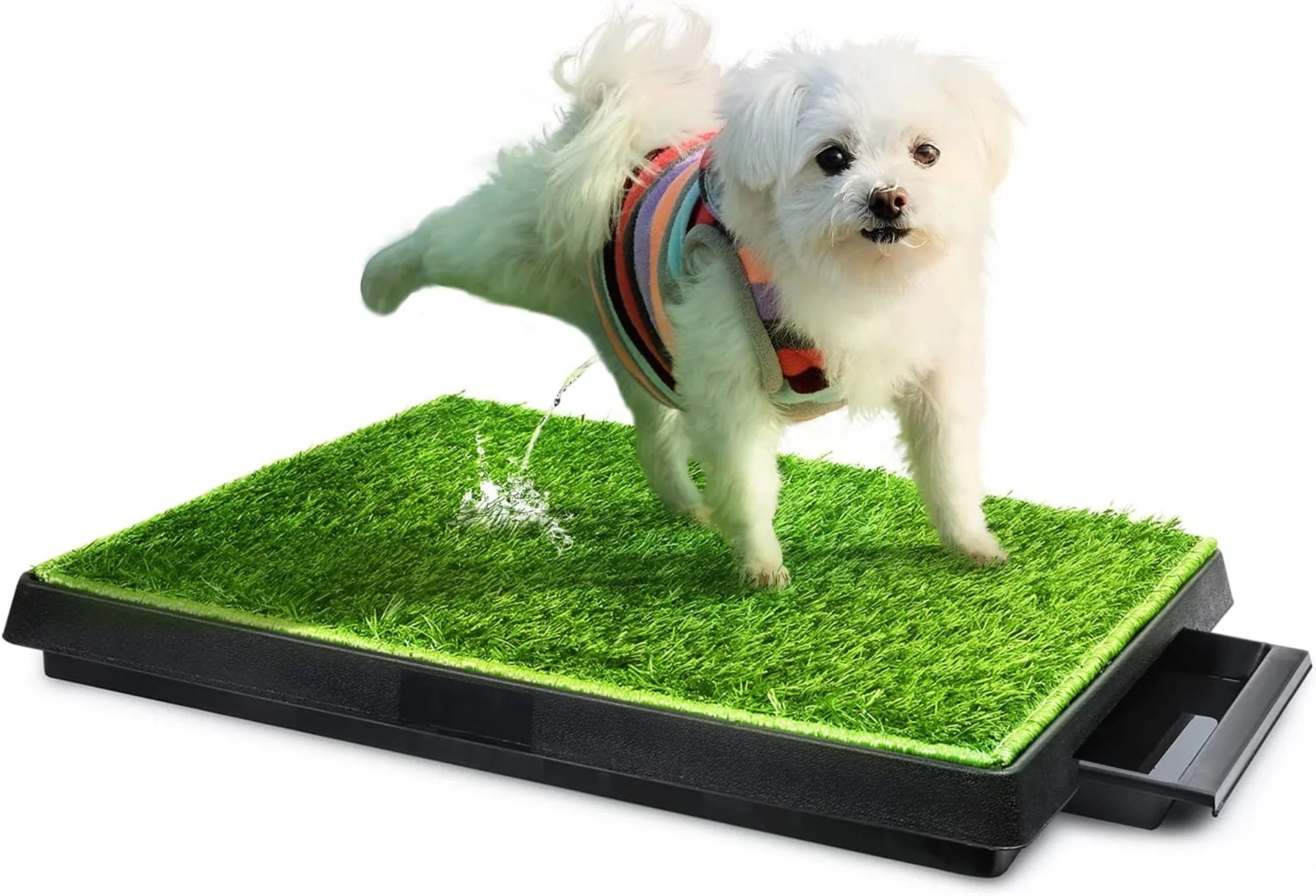 25''x20'' Artificial Turf Dog Toilet with Removable Waste Tray D35807