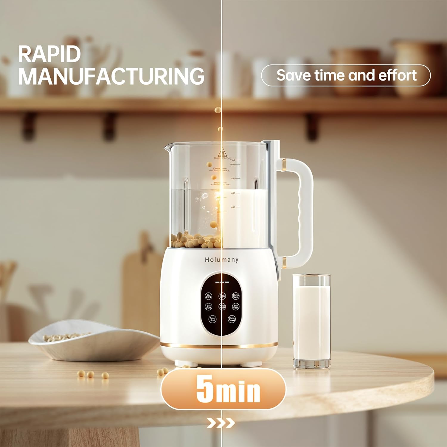 35oz Automatic Soy Milk Maker (White) M35081