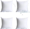 Pack of 4 Water Resistant Hypoallergenic Square Pillow Inserts V82477