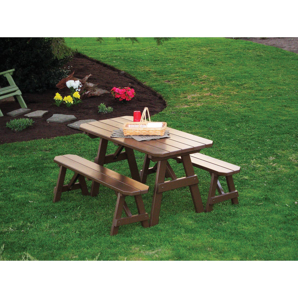 Pine Picnic Table with 2 Benches O925534