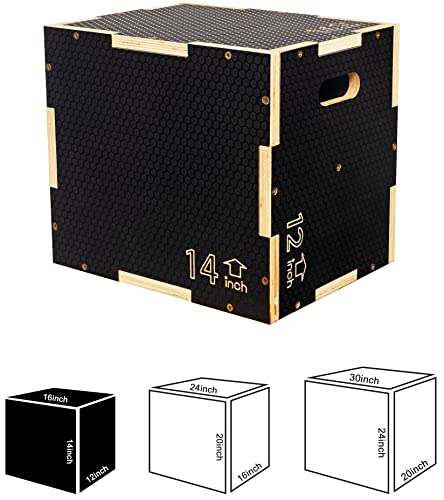 3 in 1 Non-Slip Wooden Plyo Box S351110