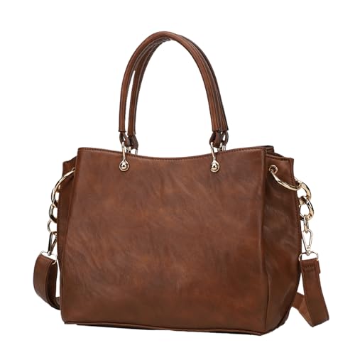 PU Leather Top Handle Satchel Shoulder Bag Tote Bag J149064