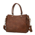 PU Leather Top Handle Satchel Shoulder Bag Tote Bag J149064