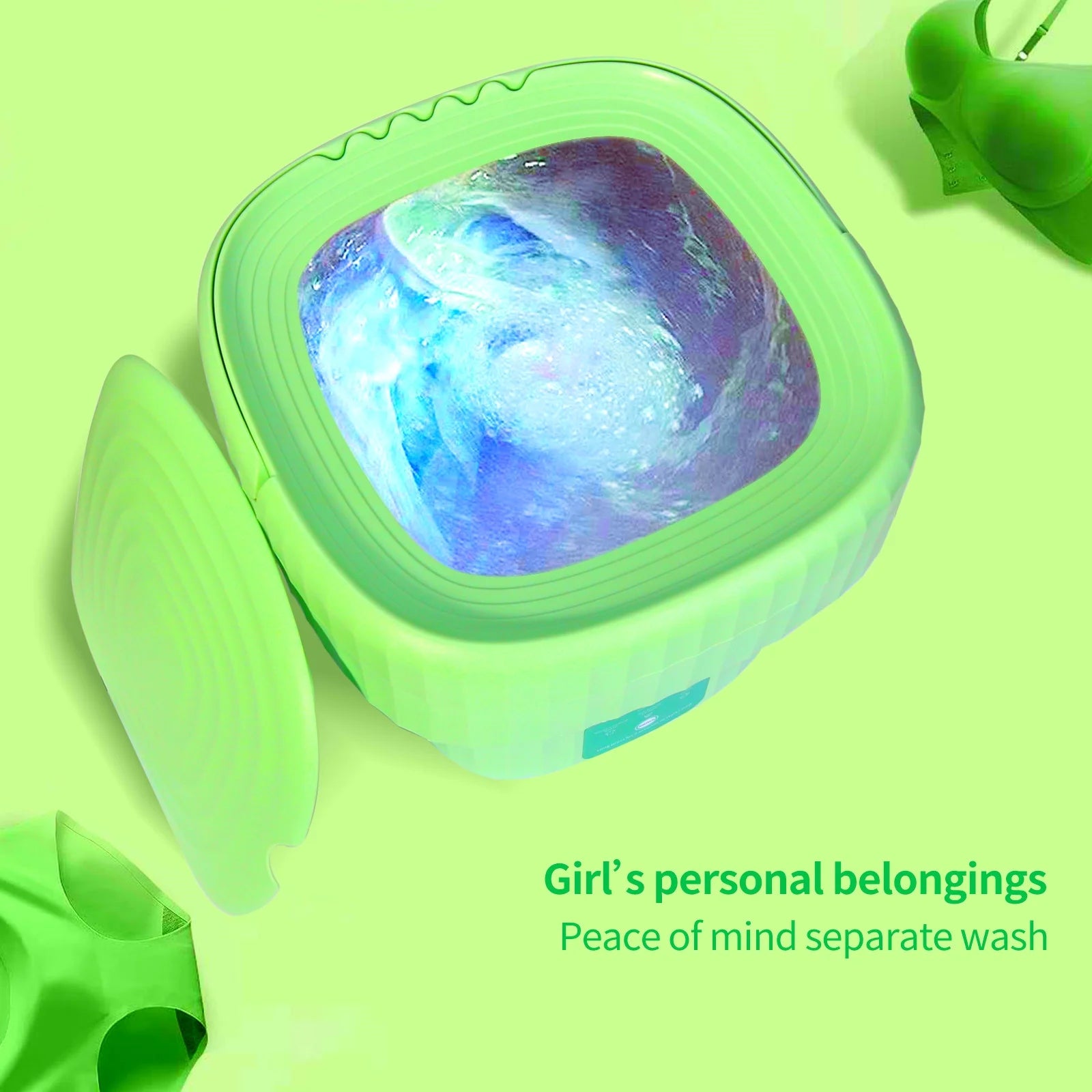 Mini Foldable Washer and Spin Dryer (Green) G7709