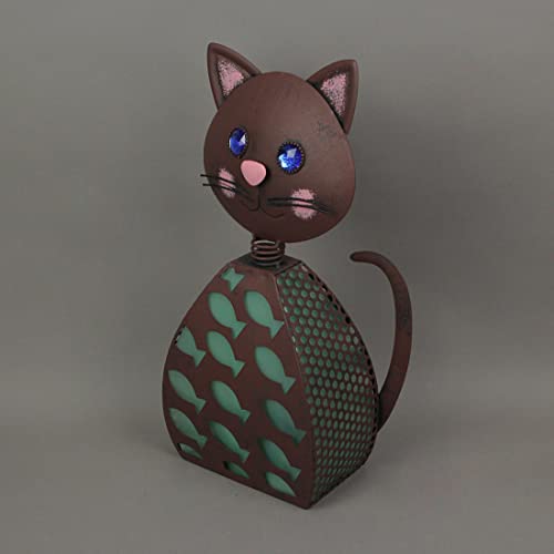 Metal LED Solar Garden Statue 15.5 Inches High S5219