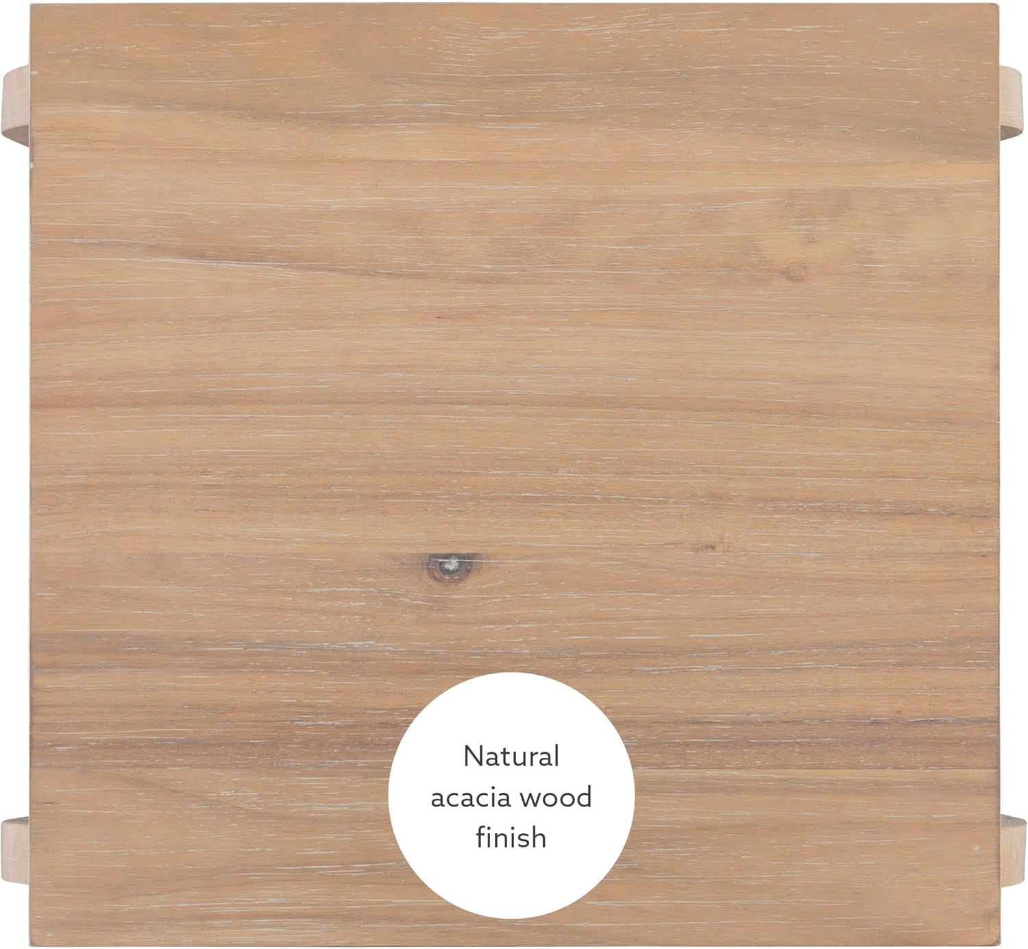 Natural Wooden Side Table with Curved Legs and Two Display Shelves Z852