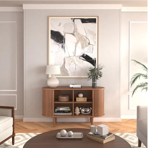 Black Corner Cabinet with Doors and Shelves Z9539