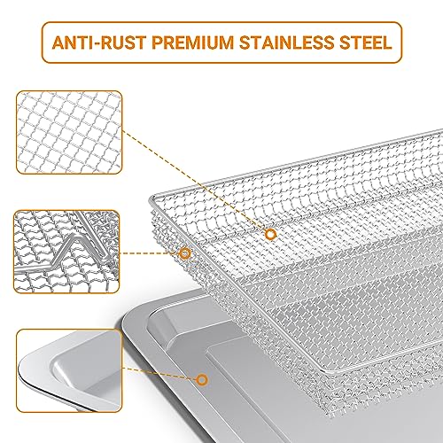 Stainless Steel Baking Tray Pan and Air Fryer Basket W334