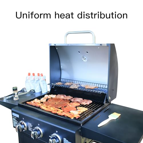 3 Burner Propane Gas Grill with Thermometer H84363