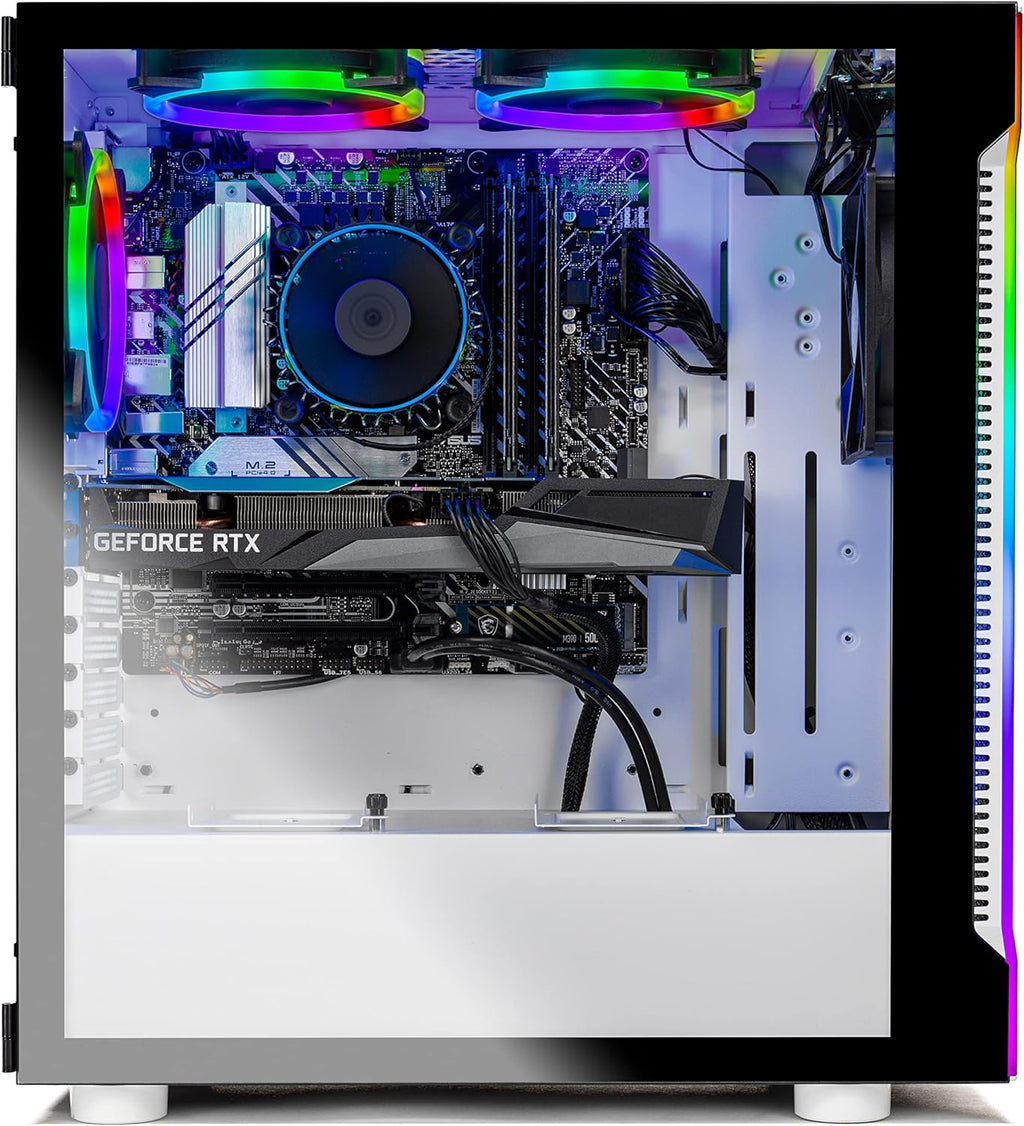 White Gaming PC Desktop with Intel Core i5 10400F, RTX 3060, 16GB DDR4 RAM, 1TB NVME SSD G944
