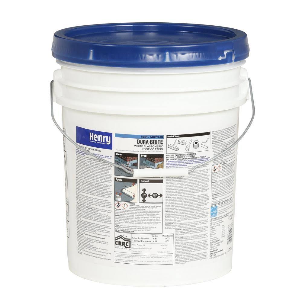 White 4.75 gal. Elastomeric Roof Coating R687786