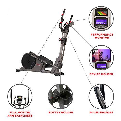 Programmable 16 Electro-Magnetic Elliptical Cross Trainer Exercise Machine S836345