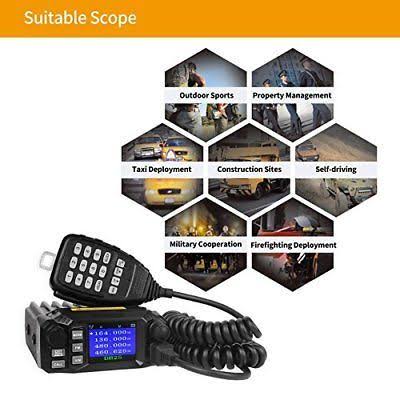 Dual Band VHF UHF 25W Mobile Radio with 4 Color Display F396236