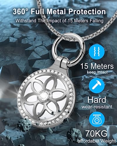 25in Adjustable Alloy Airtag Necklace V173800