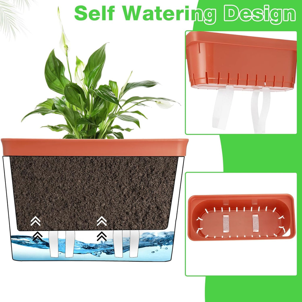 9 Set Self Watering Window Planter Box R788