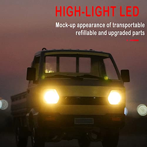 RC Car 1/10 2.4Ghz Off Road Drift Pickup Truck Crawler with Brushed Motor LED Headlights RTR M72611
