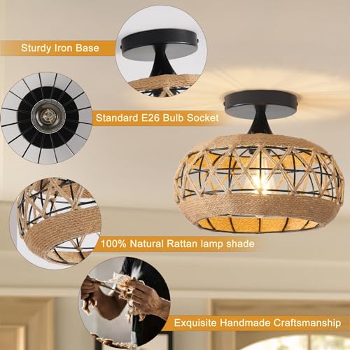 13" Flush Mount Natural Capiz Shell Ceiling Light 3 Light Mini Chandelier Gold Crystal Y544