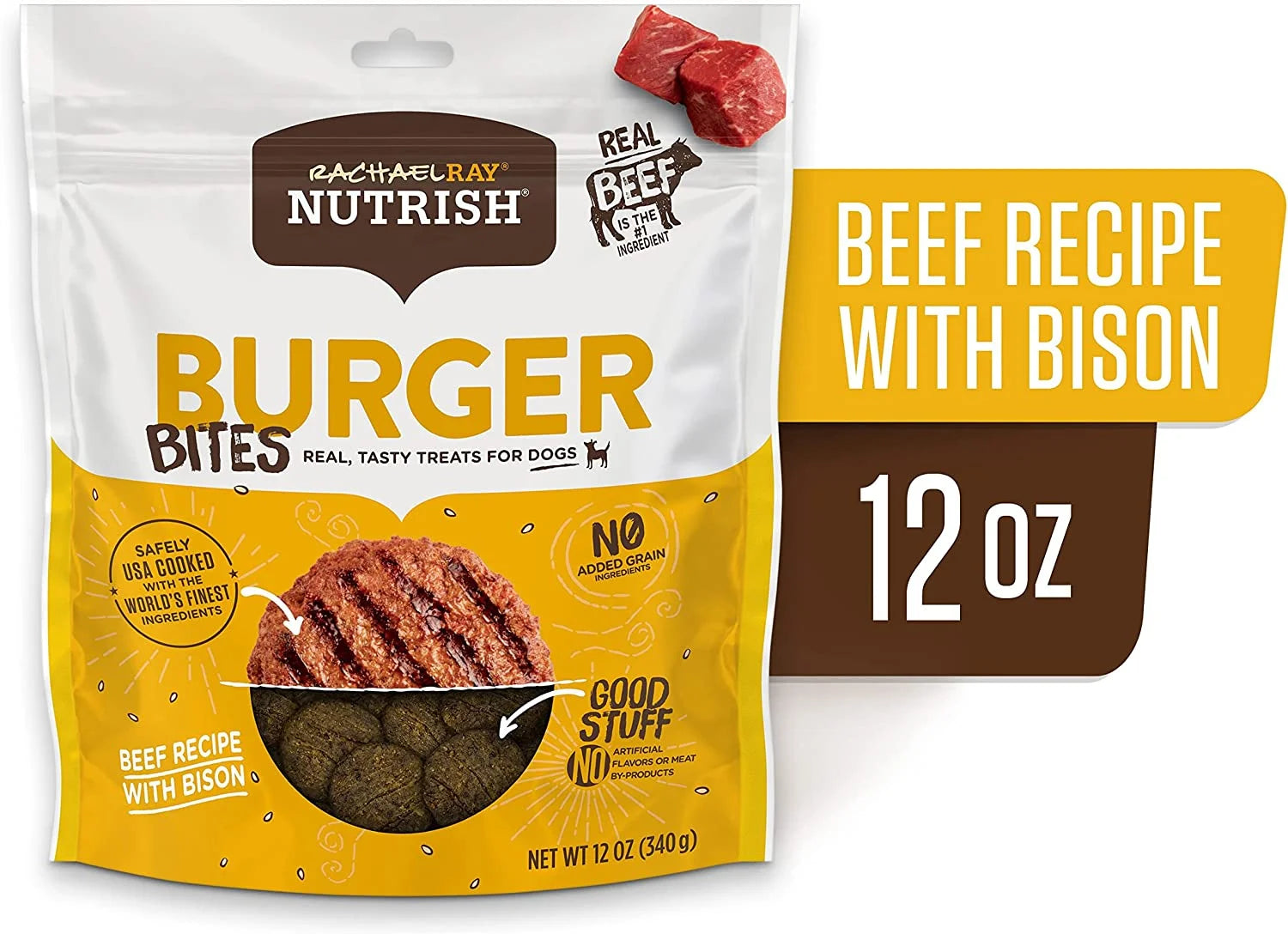 Beef Burger Dog Treats, 12 Ounces, Grain Free N695
