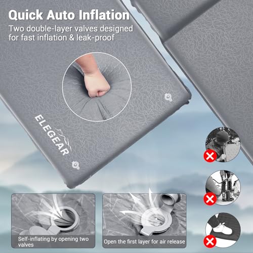 Self Inflating Sleeping Pad, 3.1'' Ultra-Thick Memory Foam Camping Pad with Pillow U106