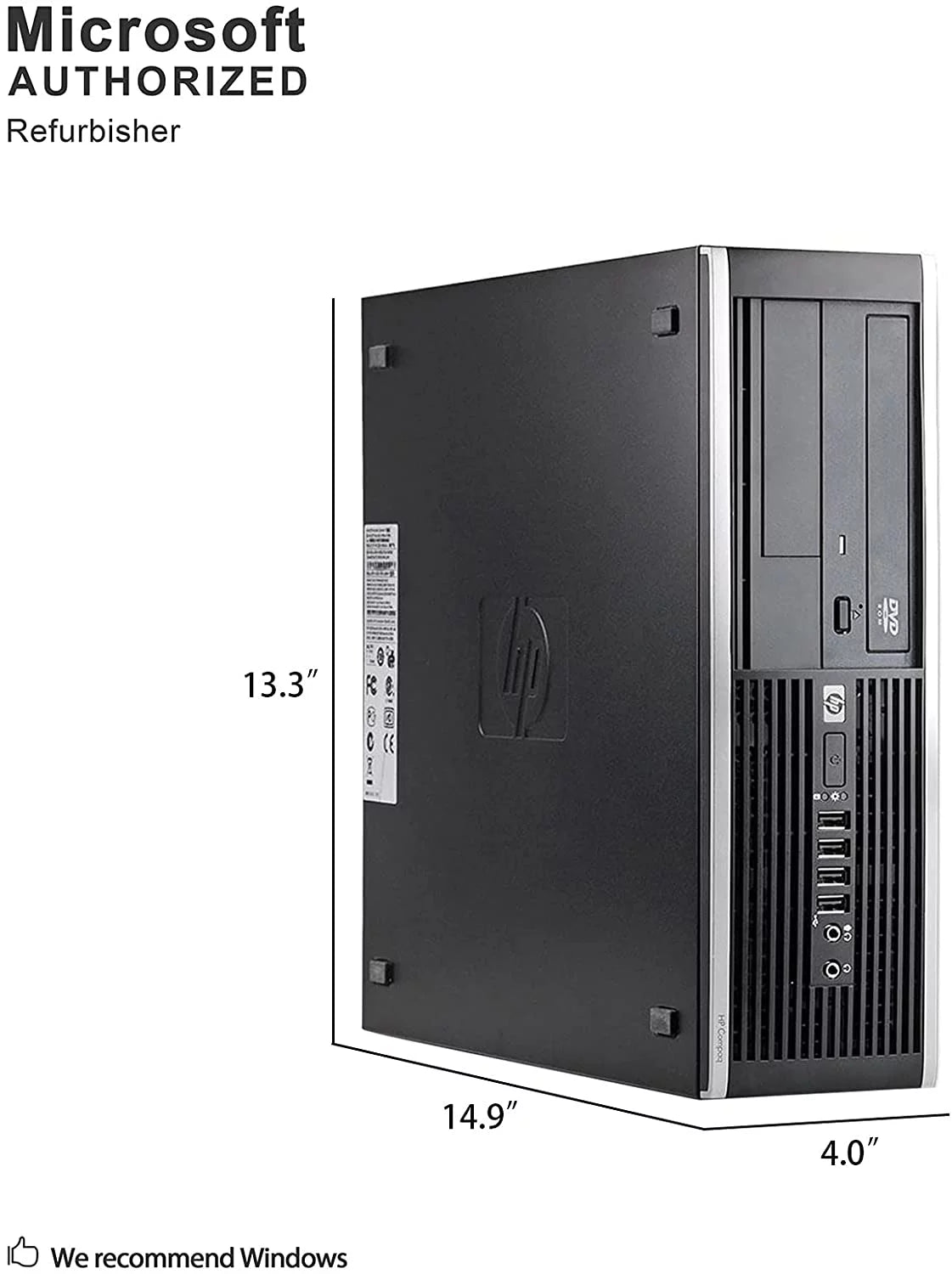 Pre-Owned Desktop Computer Tower PC Intel QuadCore i3 3.2GHz Processor 4GB RAM 2TB Hard Drive Windows 10 Pro With Keyboard And Mouse K206308