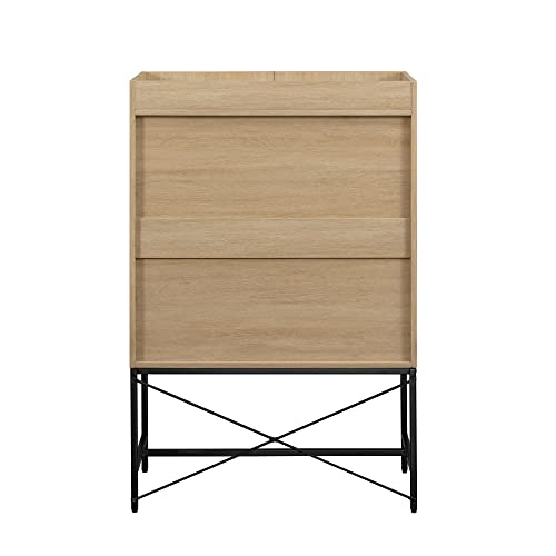 Dark Walnut 2-Door Tall Accent Cabinet Q4487