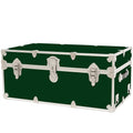 Large Leather Embossed Vinyl Trunk 32"x18"x14" Forest Green W328564