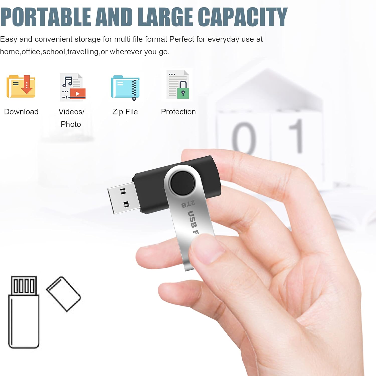 2TB USB Flash Drive Pack of 2 T268268