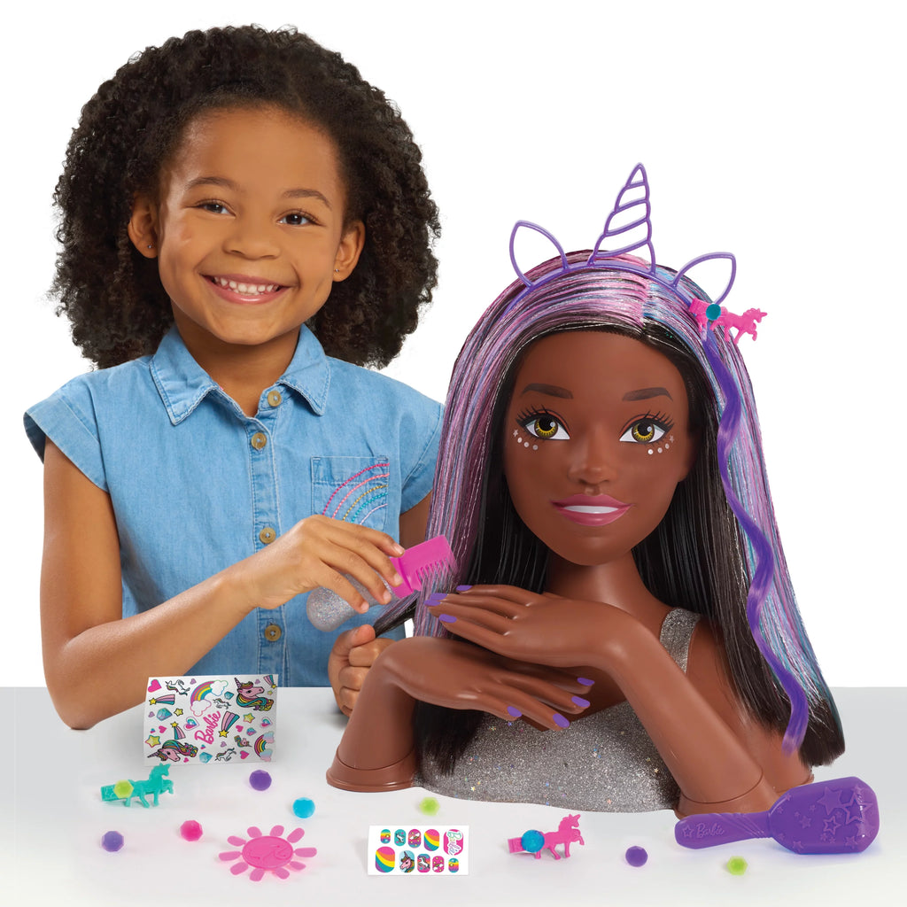 20-Piece Styling Head, Black Hair, Kids Toys E971
