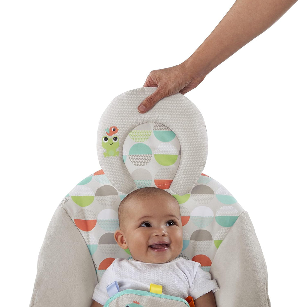 Baby Bouncer Infant Seat with Vibrations, Music, Removable Toy Bar A542634