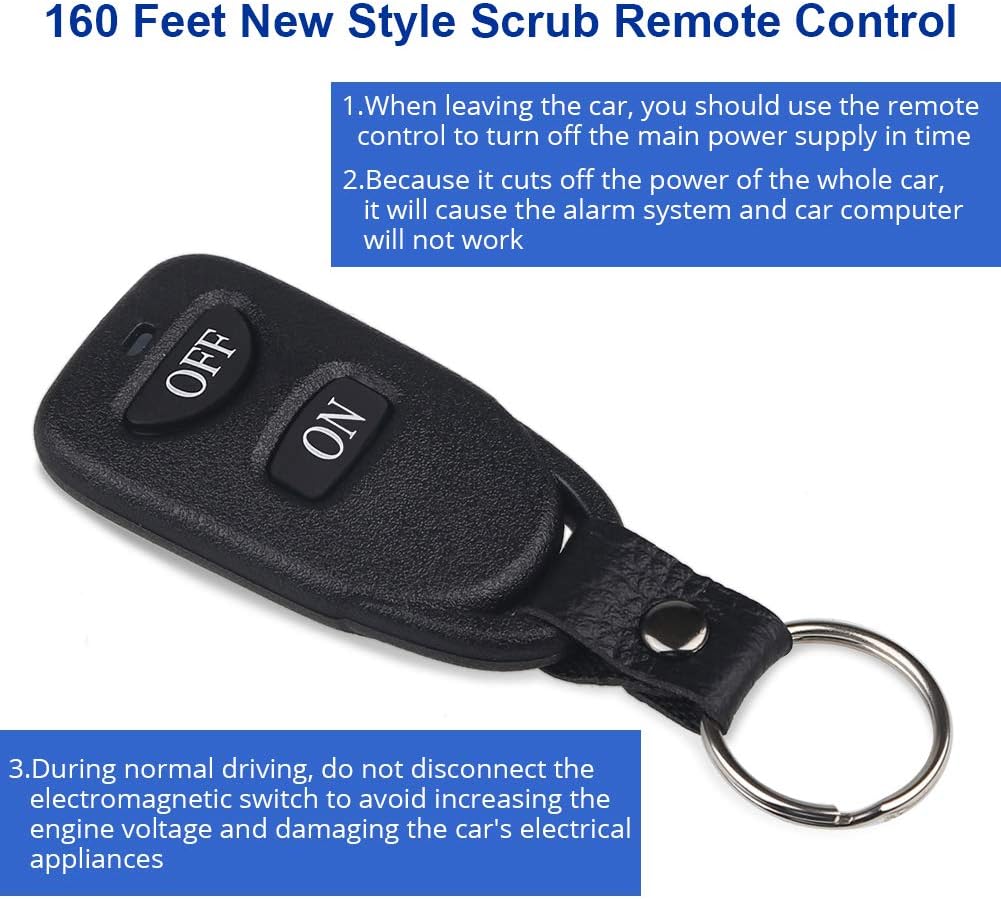 Pack of 2 280Amp DC24V Car Wireless Remote Control Battery Disconnect Switch R395241