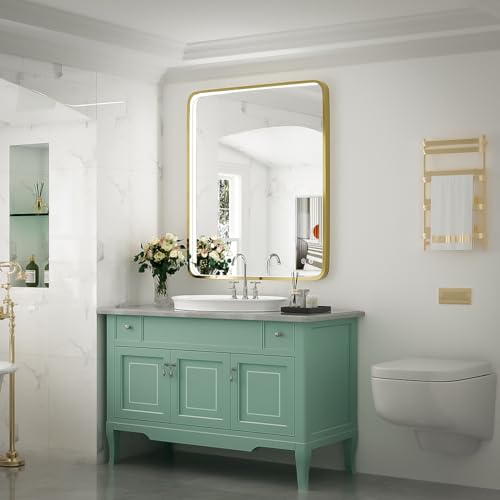 Black Metal Frame LED Bathroom Mirror A93626