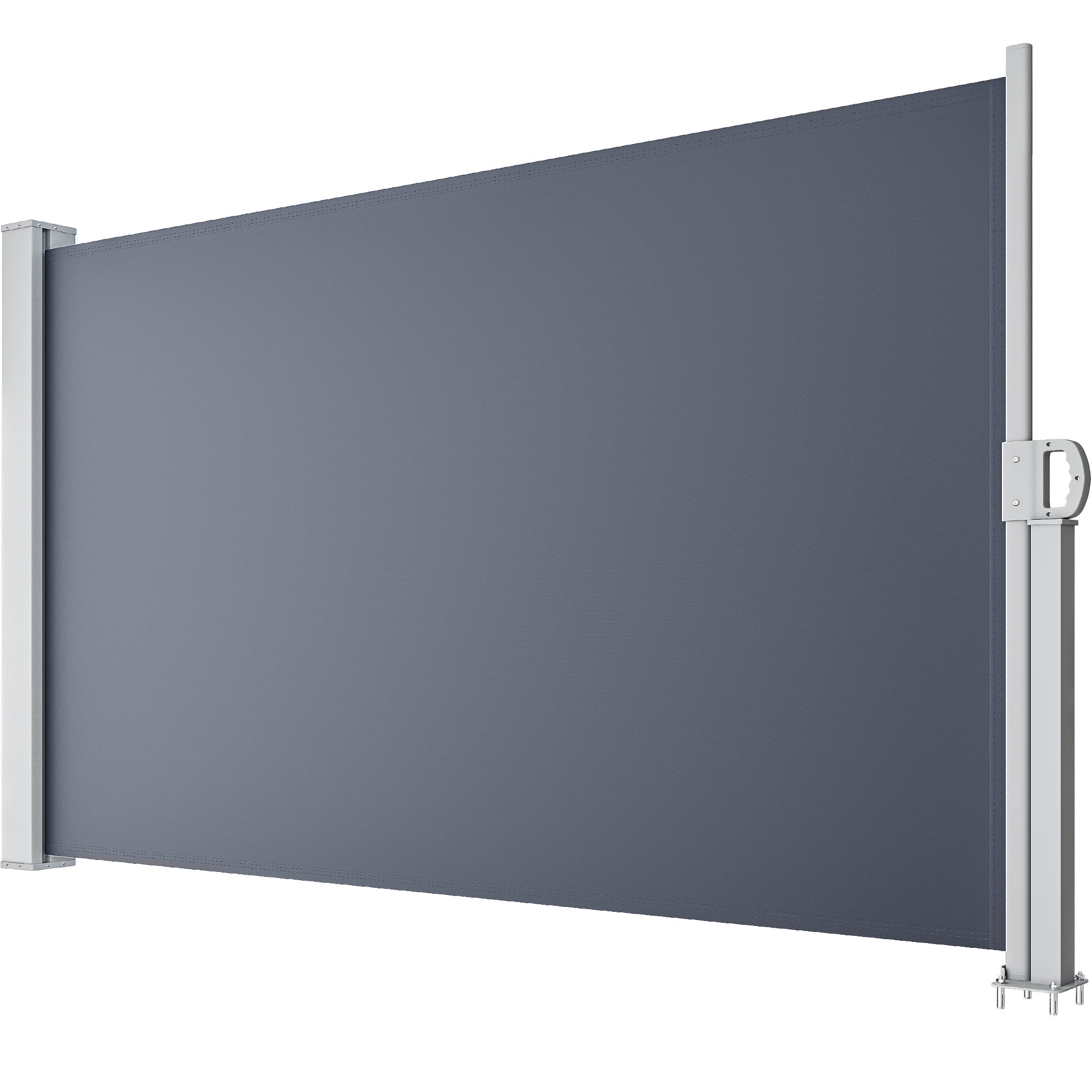 Gray Retractable Side Awning 118''X 78'' Privacy Screen D64669