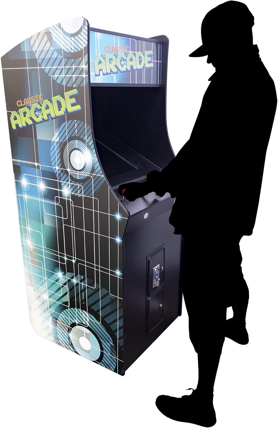 Full-Size Arcade Machine with 60 Classic Games and 2 Stools P1495