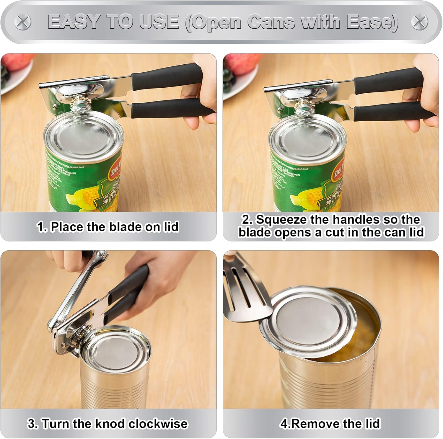 Stainless Steel Manual Can Opener O357824
