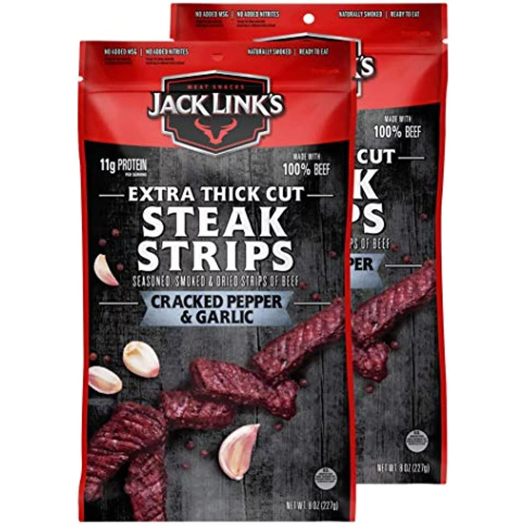 Beef Jerky Cracked Pepper & Garlic 8 Ounce Pack of 2 C849484