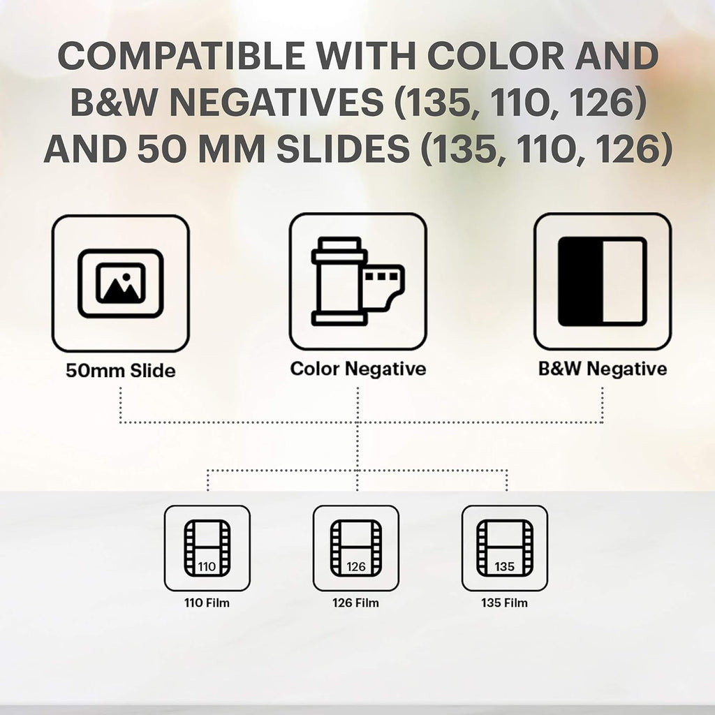 Film and Slide Scanner with 5" LCD Screen, 22MP JPEG L9457