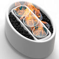 White 14.2 x 10.2 inch Tabletop Fire Pit Bowl A255214