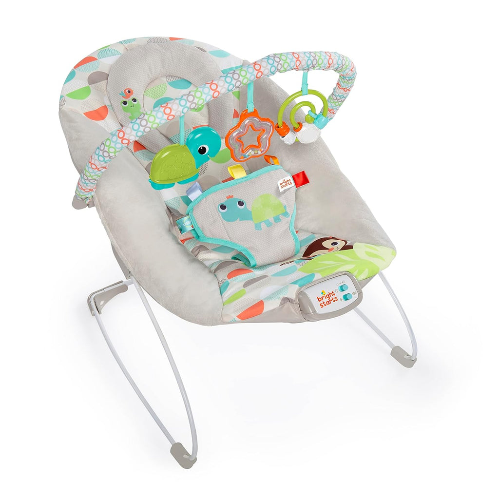 Baby Bouncer Infant Seat with Vibrations, Music, Removable Toy Bar A542634