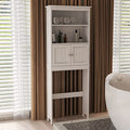 White 2 Door Wooden Floor Storage Cabinet with 1 Drawer F152