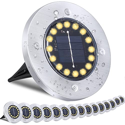 16 Pack Warm Light Solar Ground Lights I2649