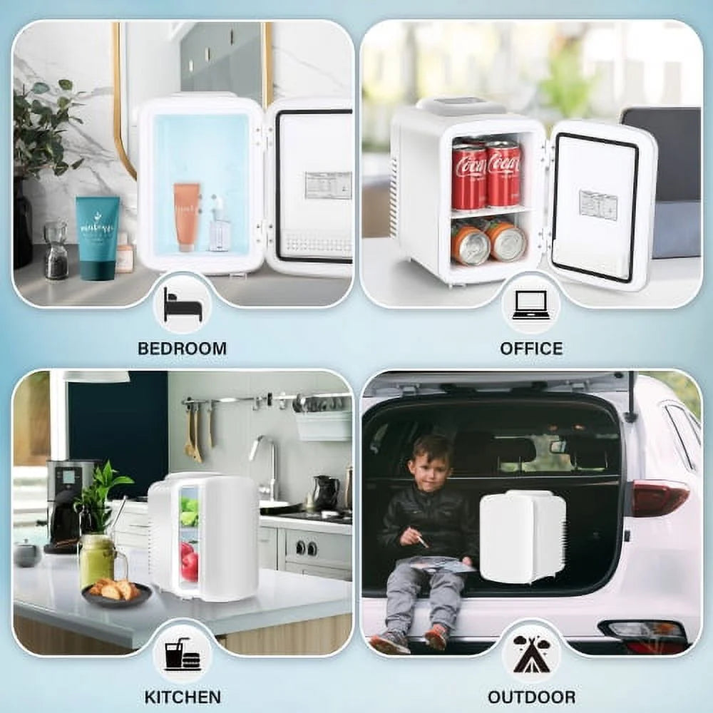 White 4L Portable Mini Fridge C5632