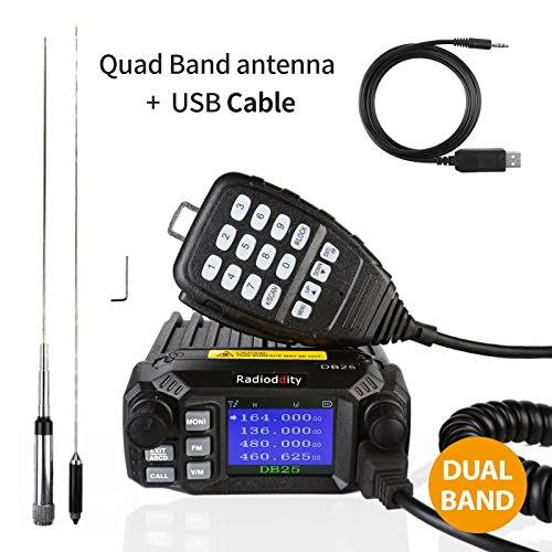 Dual Band VHF UHF 25W Mobile Radio with 4 Color Display F396236