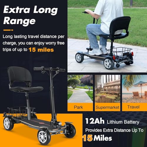 4 Wheeled Lightweight Foldable Mobility Scooter V556482