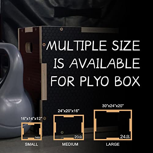 3 in 1 Non-Slip Wooden Plyo Box S351110