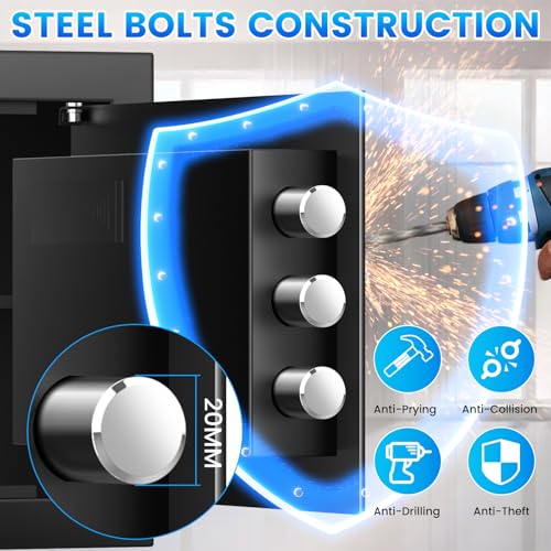 2.5 Cu ft Steel Security Safe with Programmable Keypad Lock O6050
